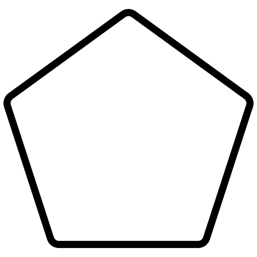 White Pentagon Element from OpenMoji Emoji Set