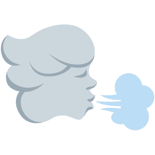 Wind Face Emoji from Twemoji Emoji Set