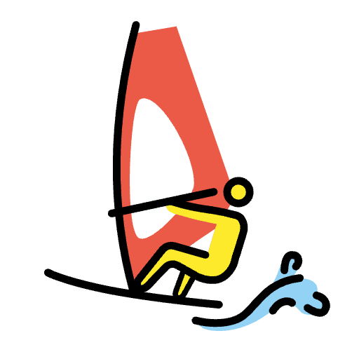 Windsurfing Emoji from OpenMoji Emoji Set