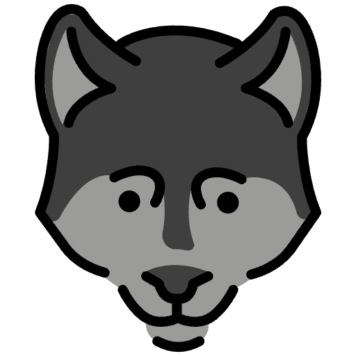 Wolf Emoji from OpenMoji Emoji Set