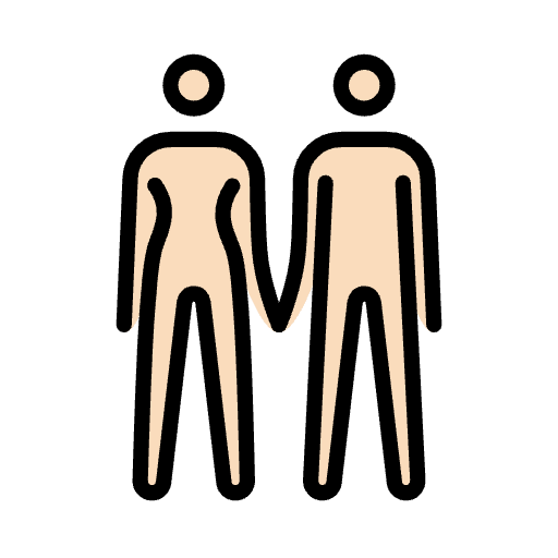 Woman And Man Holding Hands Light Skin Tone Emoji from OpenMoji Set