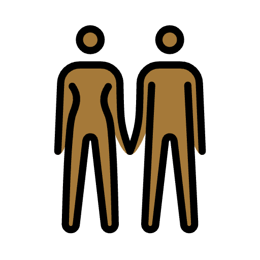 Woman And Man Holding Hands Medium Dark Skin Tone Emoji from OpenMoji Set