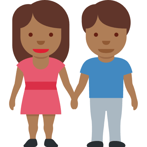Woman And Man Holding Hands Medium Dark Skin Tone Emoji from Twemoji Set