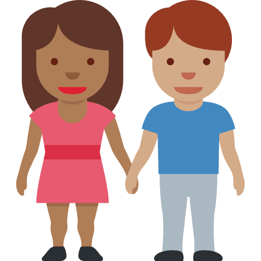 Woman And Man Holding Hands Medium Dark Skin Tone Medium Skin Tone Element from Twemoji Emoji Set