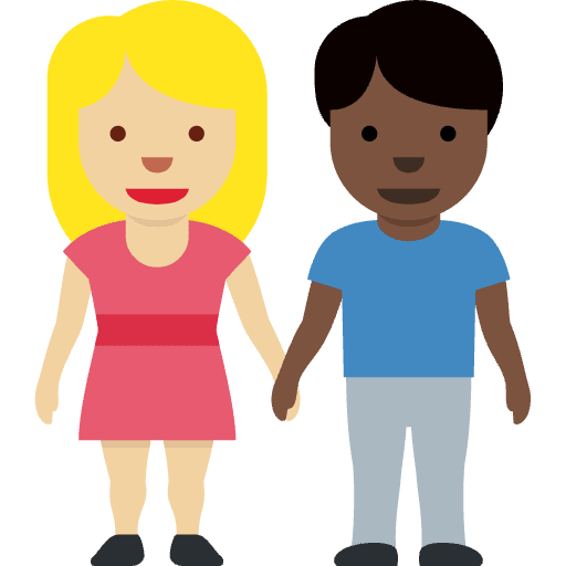 Woman And Man Holding Hands Medium Light Skin Tone Dark Skin Tone Element from Twemoji Emoji Set