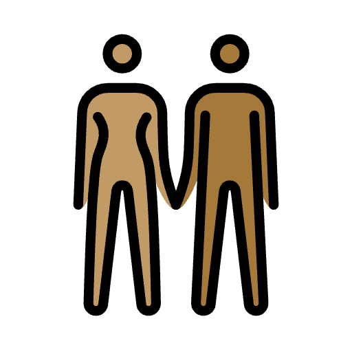 Woman And Man Holding Hands Medium Skin Tone Medium Dark Skin Tone Element from OpenMoji Emoji Set