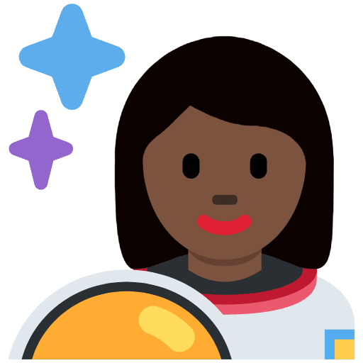 Woman Astronaut Dark Skin Tone Element from Twemoji Emoji Set