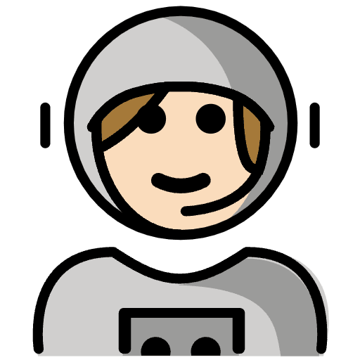 Woman Astronaut Light Skin Tone Emoji from OpenMoji Emoji Set