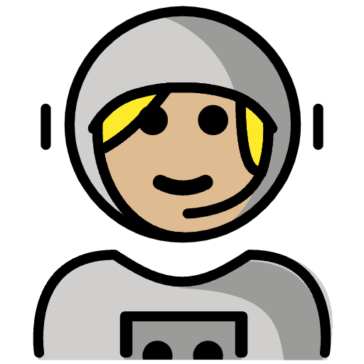 Woman Astronaut Medium Light Skin Tone Element from OpenMoji Emoji Set