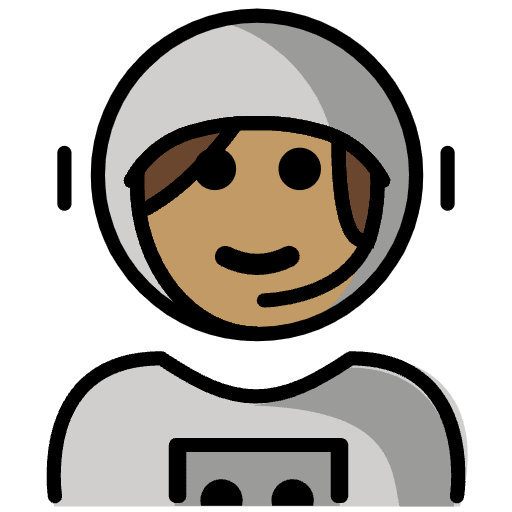 Woman Astronaut Medium Skin Tone Element from OpenMoji Emoji Set