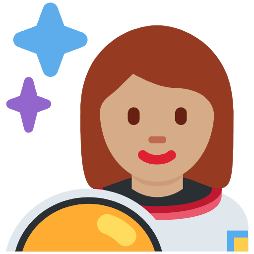 Woman Astronaut Medium Skin Tone Element from Twemoji Emoji Set