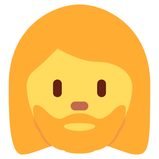 Woman Beard Emoji from Twemoji Emoji Set