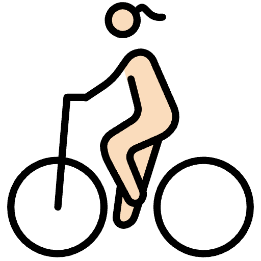 Woman Biking Light Skin Tone Element from OpenMoji Emoji Set