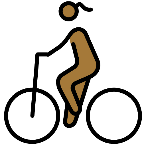 Woman Biking Medium Dark Skin Tone Emoji from OpenMoji Set