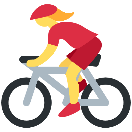 Woman Biking Emoji from Twemoji Emoji Set