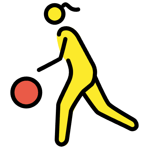 Woman Bouncing Ball Emoji from OpenMoji Set