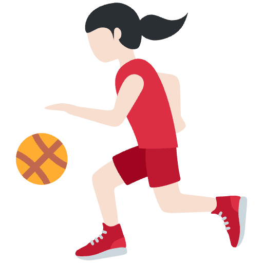 Woman Bouncing Ball Light Skin Tone Emoji from Twemoji Emoji Set