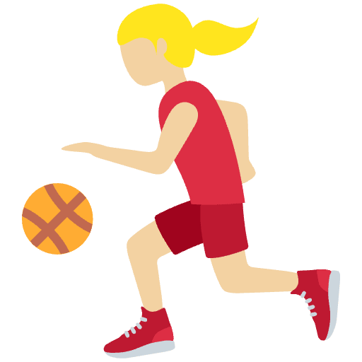 Woman Bouncing Ball Medium Light Skin Tone Emoji from Twemoji Emoji Set