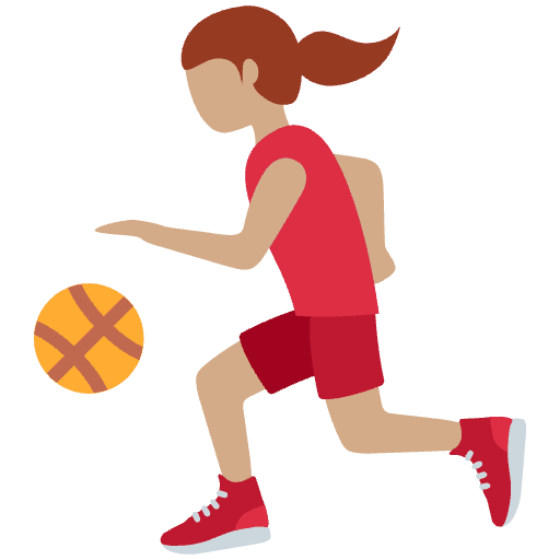 Woman Bouncing Ball Medium Skin Tone Element from Twemoji Emoji Set