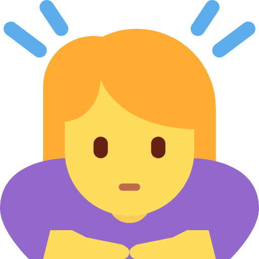 Woman Bowing Element from Twemoji Emoji Set