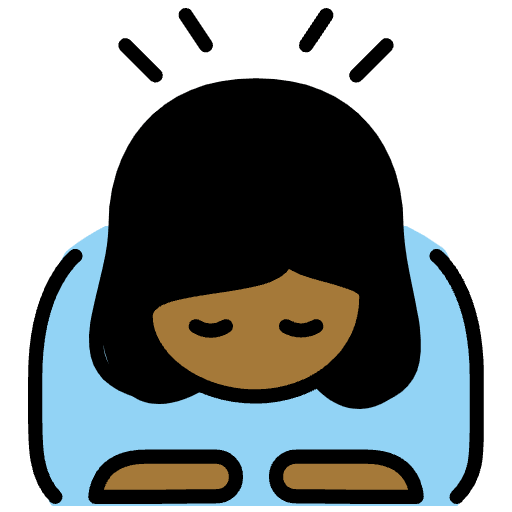 Woman Bowing Medium Dark Skin Tone Element from OpenMoji Emoji Set