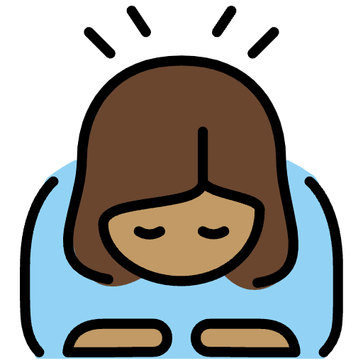 Woman Bowing Medium Skin Tone Emoji from OpenMoji Emoji Set