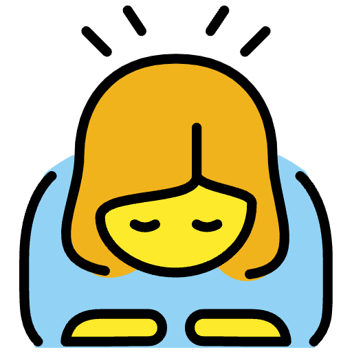 Woman Bowing Emoji from OpenMoji Emoji Set