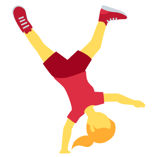 Woman Cartwheeling Emoji from Twemoji Emoji Set