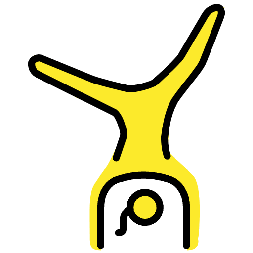 Woman Cartwheeling Emoji from OpenMoji Emoji Set