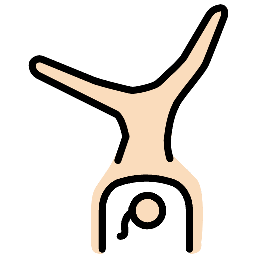 Woman Cartwheeling Light Skin Tone Element from OpenMoji Emoji Set