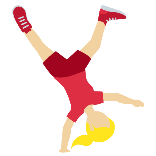 Woman Cartwheeling Medium Light Skin Tone Element from Twemoji Emoji Set