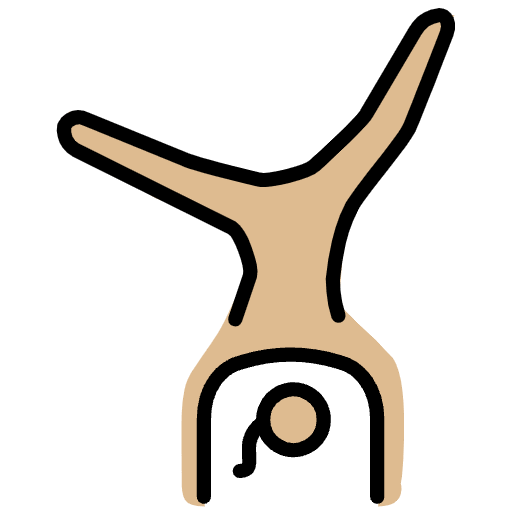 Woman Cartwheeling Medium Light Skin Tone Element from OpenMoji Emoji Set