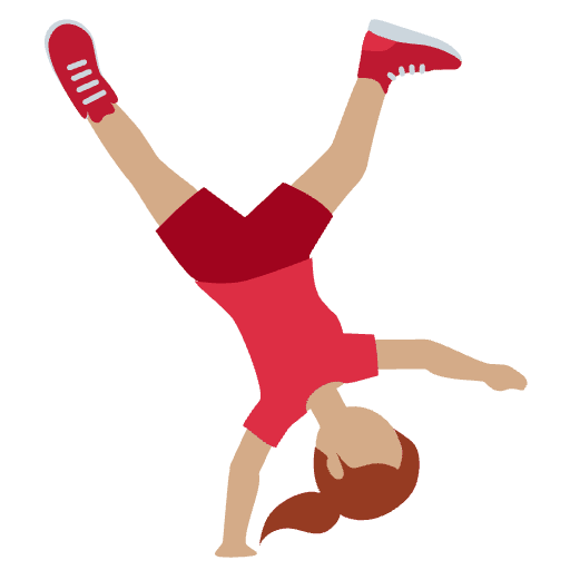 Woman Cartwheeling Medium Skin Tone Element from Twemoji Emoji Set