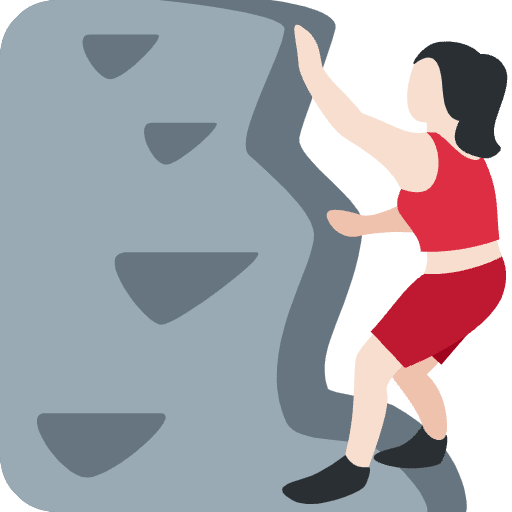Woman Climbing Light Skin Tone Element from Twemoji Emoji Set