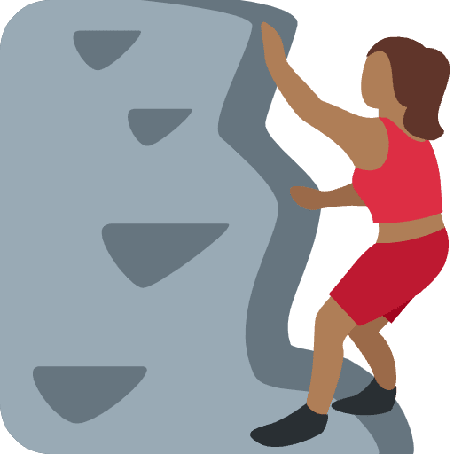 Woman Climbing Medium Dark Skin Tone Emoji from Twemoji Emoji Set