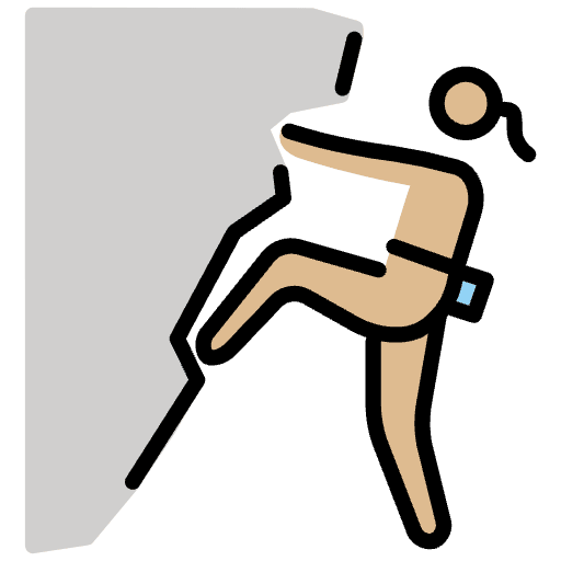 Woman Climbing Medium Light Skin Tone Emoji from OpenMoji Emoji Set
