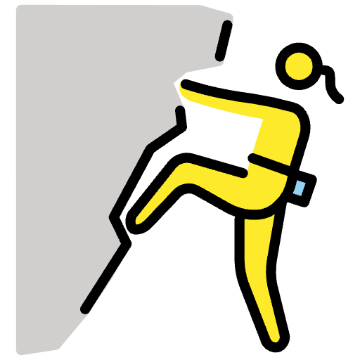 Woman Climbing Element from OpenMoji Emoji Set