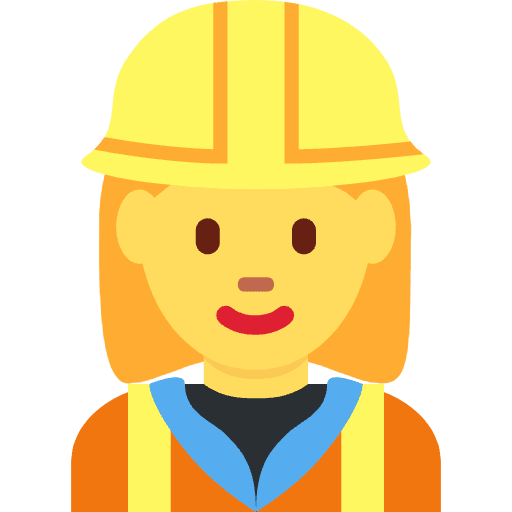 Woman Construction Worker Emoji from Twemoji Set