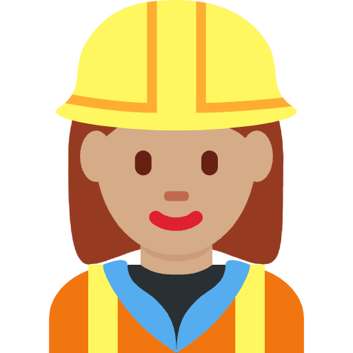 Woman Construction Worker Medium Skin Tone Element from Twemoji Emoji Set