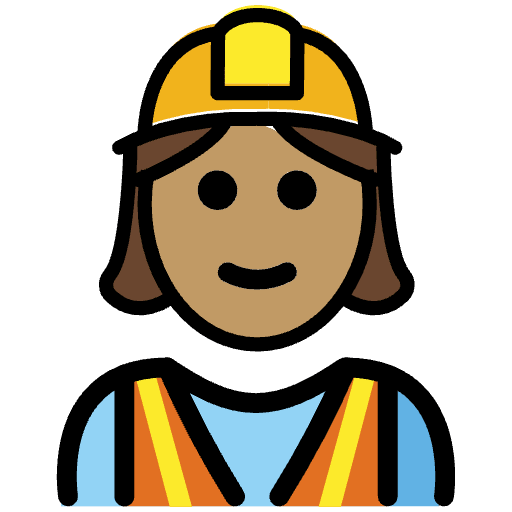 Woman Construction Worker Medium Skin Tone Element from OpenMoji Emoji Set