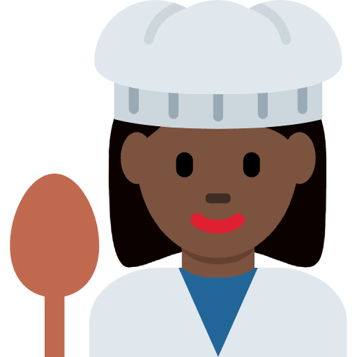 Woman Cook Dark Skin Tone Element from Twemoji Emoji Set
