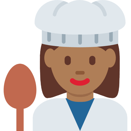Woman Cook Medium Dark Skin Tone Element from Twemoji Emoji Set