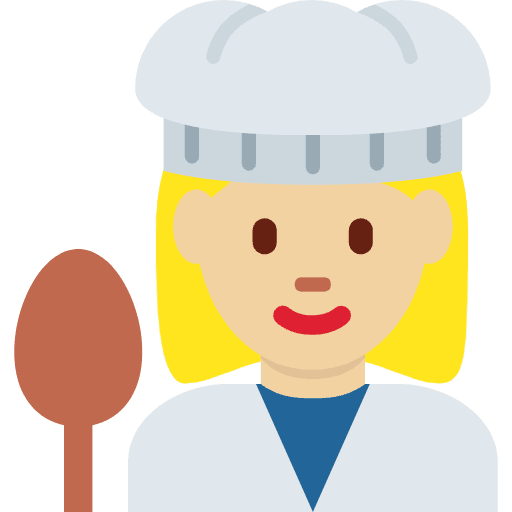 Woman Cook Medium Light Skin Tone Emoji from Twemoji Emoji Set