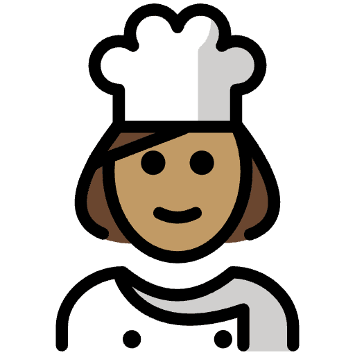 Woman Cook Medium Skin Tone Element from OpenMoji Emoji Set