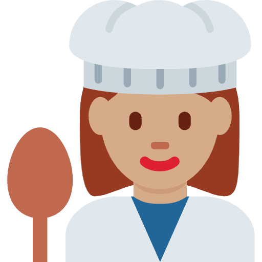 Woman Cook Medium Skin Tone Element from Twemoji Emoji Set