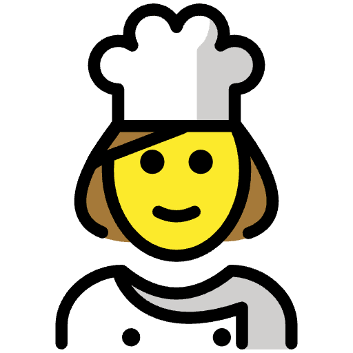 Woman Cook Emoji from OpenMoji Emoji Set