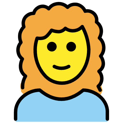 Woman Curly Hair Emoji from OpenMoji Set