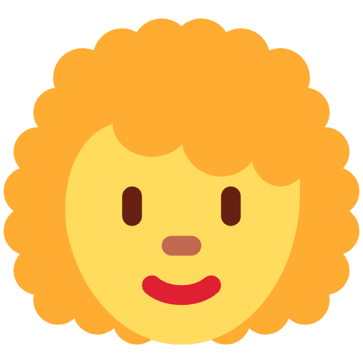 Woman Curly Hair Emoji from Twemoji Set