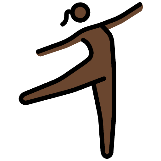 Woman Dancing Dark Skin Tone Emoji from OpenMoji Set