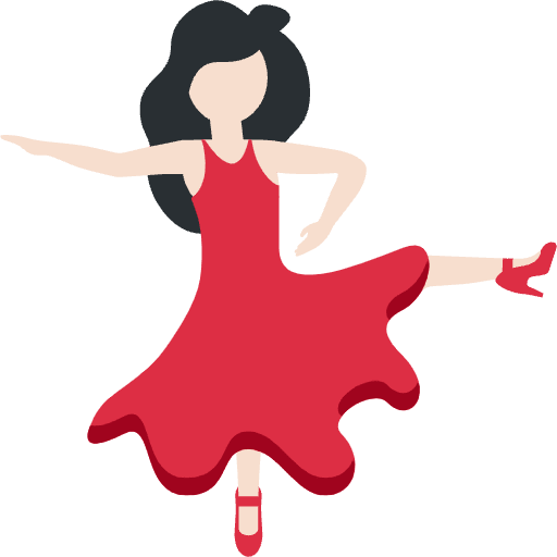 Woman Dancing Light Skin Tone Emoji from Twemoji Emoji Set